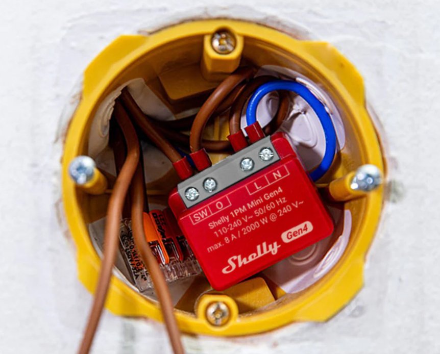 EAN 3800238070809 - Shelly 1PM Mini Gen4 Interruptor inteligente Rojo imagen 3