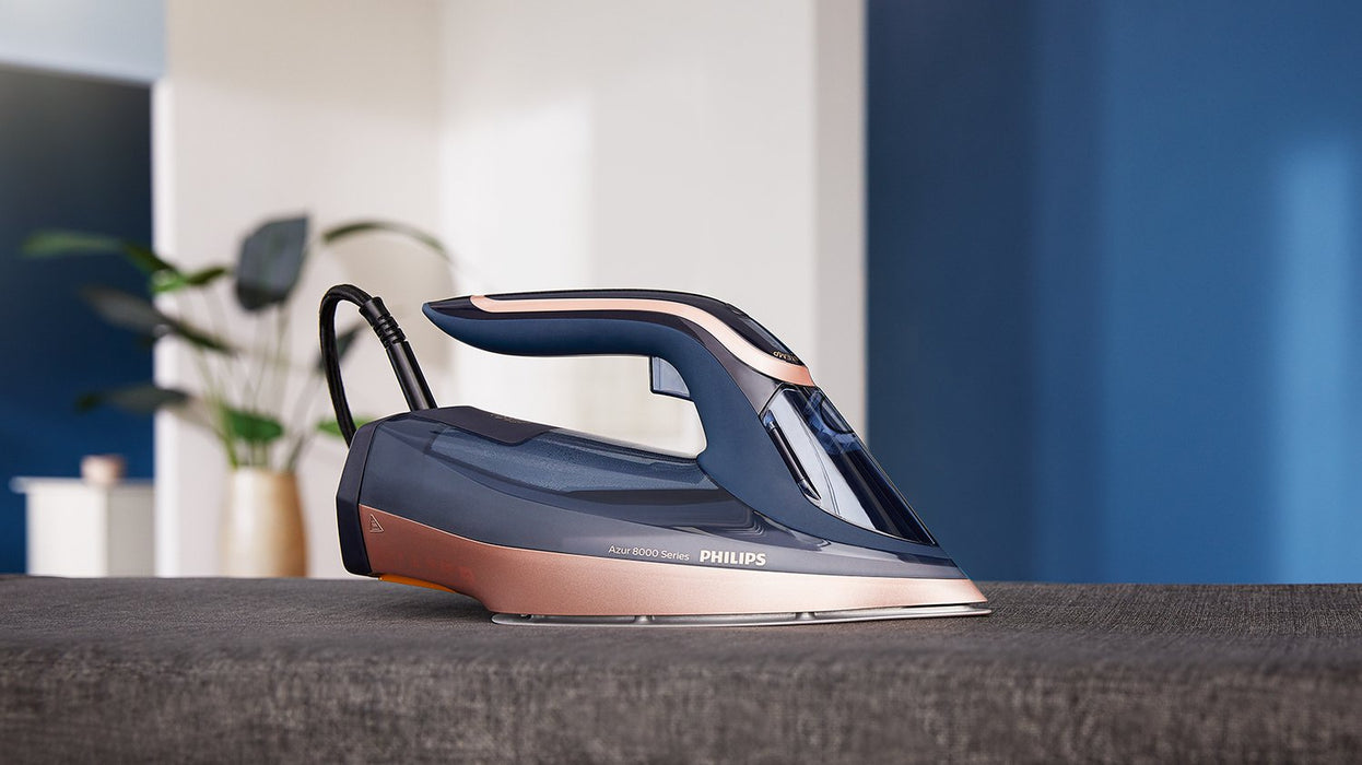 EAN 8720389004681 - Philips DST8050/20 plancha Plancha a vapor Suela SteamGlide Elite 3000 W Azul, Oro imagen 15