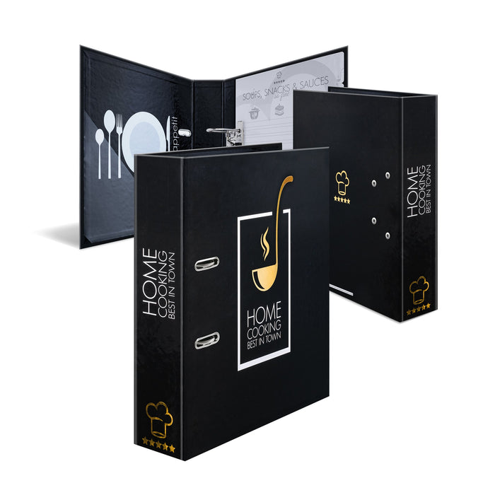 EAN 4008705196680 - HERMA 19668 carpeta de cartón A4 Negro, Oro, Blanco imagen 1