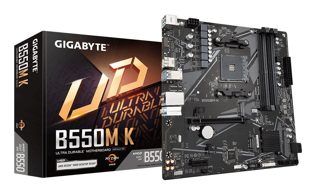 EAN 4719331852764 - GIGABYTE B550M K placa base AMD B550 Zócalo AM4 micro ATX imagen 1