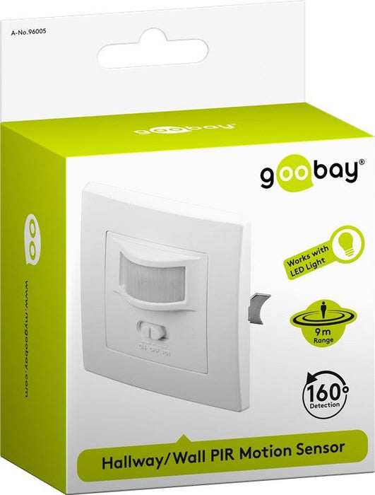 EAN 4040849960055 - Goobay 96005 detector de movimiento Sensor infrarrojo pasivo (PIR) Alámbrico Pared Blanco imagen 3