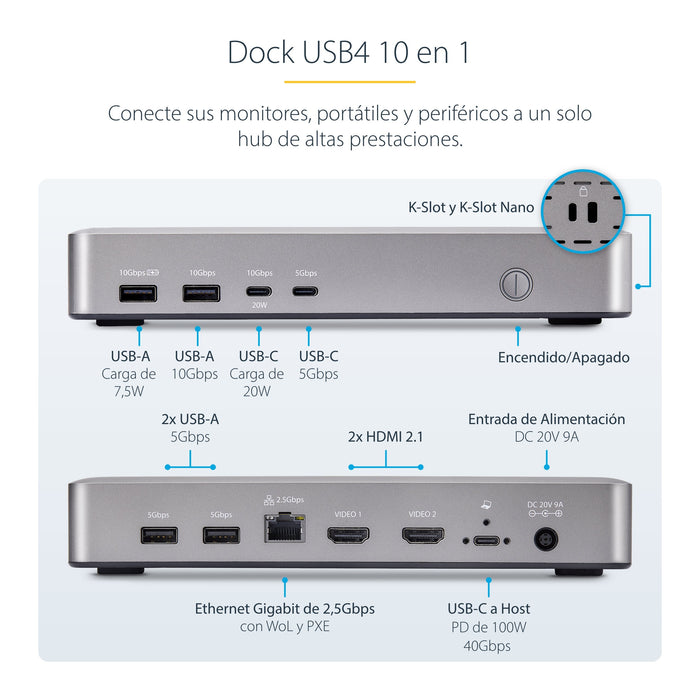 EAN 0065030902878 - StarTech.com 155UE-USB4-DOCK base para portátil y replicador de puertos Alámbrico Plata imagen 12