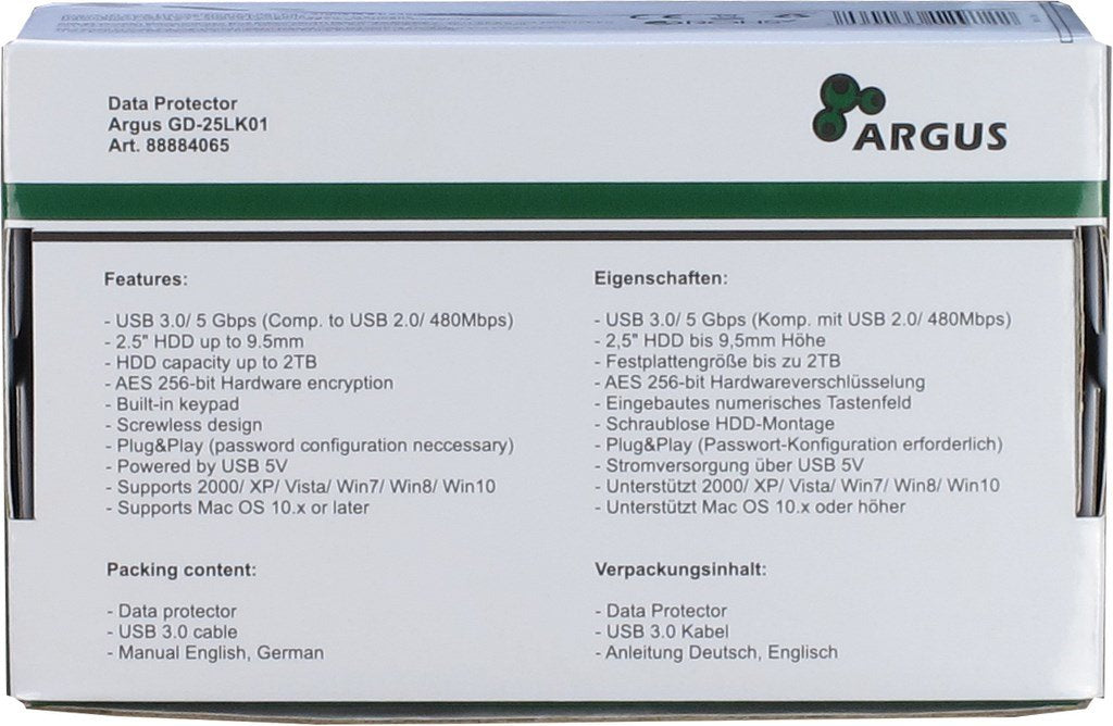 EAN 4260133129122 - Inter-Tech GD-25LK01 Caja de disco duro (HDD) Aluminio, Negro 2.5" imagen 10