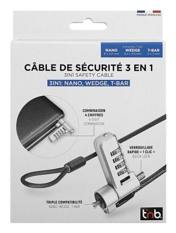 EAN 3303170118931 - T'nB MCAV3IN1CODE accesorio para cable Bloqueo de seguridad de cables imagen 5