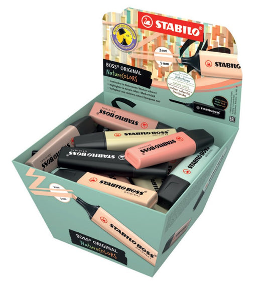 EAN 4006381603188 - STABILO BOSS ORIGINAL NatureCOLORS marcador 30 pieza(s) Punta de cincel Beige, Negro, Marrón, Coral, Gris imagen 1