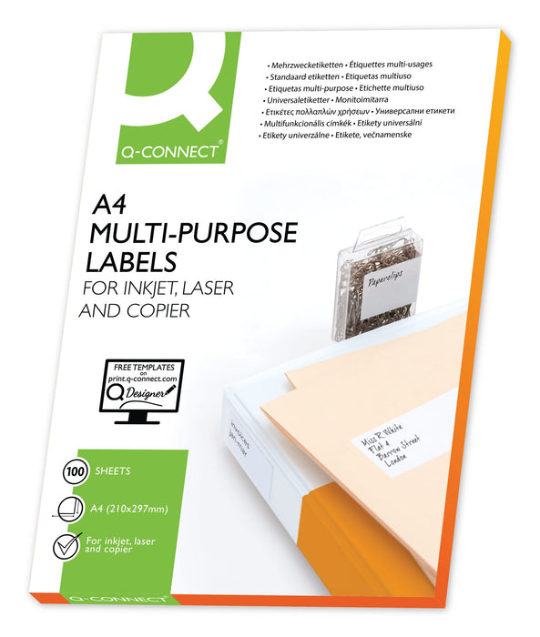 EAN 5705831106574 - Q-CONNECT KF10657 etiqueta de impresora Blanco Etiqueta para impresora autoadhesiva imagen 1