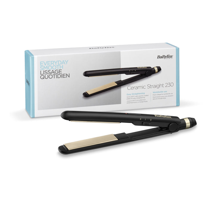 EAN 3030050153606 - BaByliss Ceramic Straight 230 Plancha de pelo Caliente Negro 40 W 2 m imagen 4