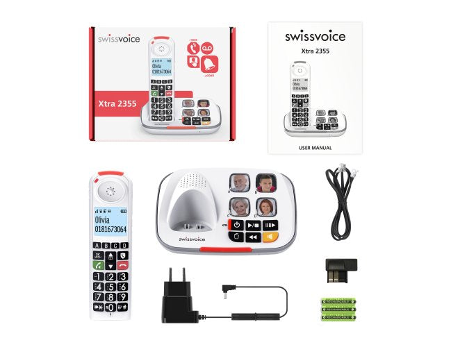 EAN 3700601428339 - SwissVoice Xtra 2355 Teléfono DECT Identificador de llamadas Blanco imagen 3