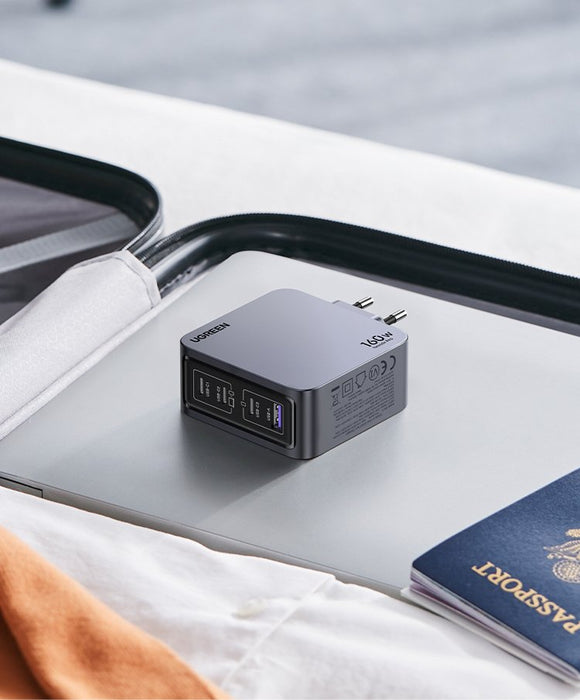 EAN 6941876228775 - Ugreen Nexode Pro 160W GaN Charger with USB-C Cable Universal Negro, Gris Corriente alterna Carga rápida  imagen 12