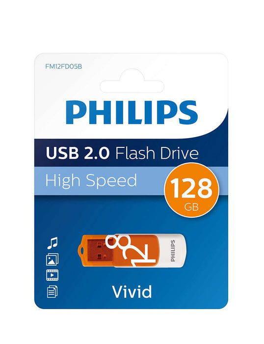 EAN 8719274667520 - Philips FM12FD05B unidad flash USB 128 GB USB tipo A 2.0 Naranja, Blanco imagen 3