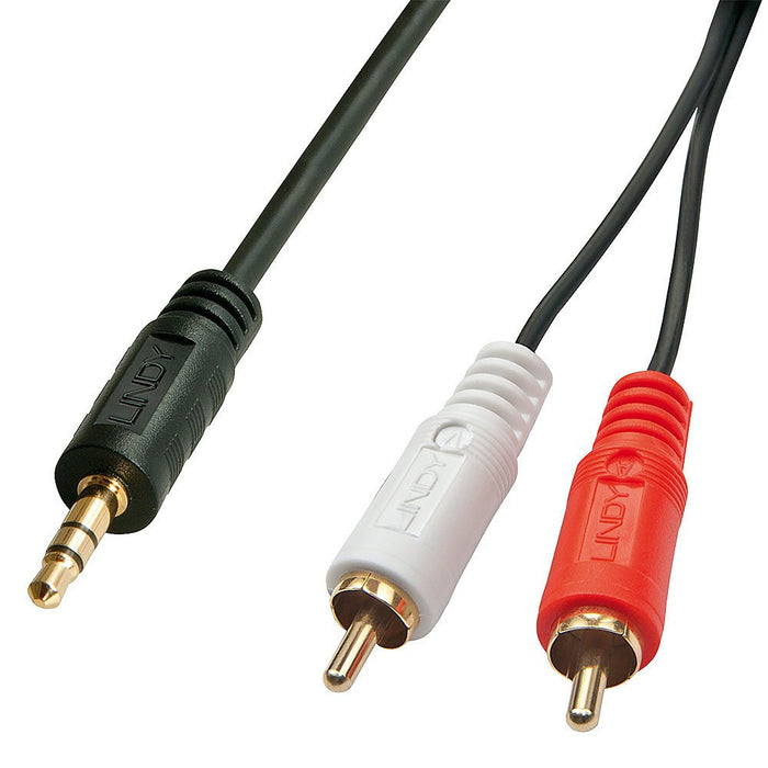 EAN 4002888356817 - Lindy 35681 cable de audio 2 m 3,5mm 2 x RCA Negro, Rojo, Blanco imagen 1