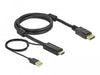 EAN 4043619859634 - DeLOCK 85963 adaptador de cable de vídeo HDMI tipo A (Estándar) DisplayPort + USB Type-A Negro imagen 1