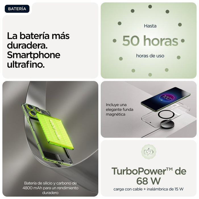 EAN 840493606774 - Motorola edge 70 17 cm (6.7") SIM doble Android 16.0 5G USB Tipo C 12 GB 512 GB 4800 mAh Verde imagen 15