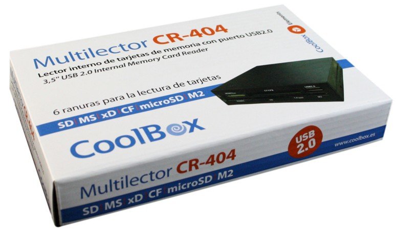 EAN 8437013799539 - CoolBox CR-404 lector de tarjeta USB 2.0 Interno Negro imagen 2