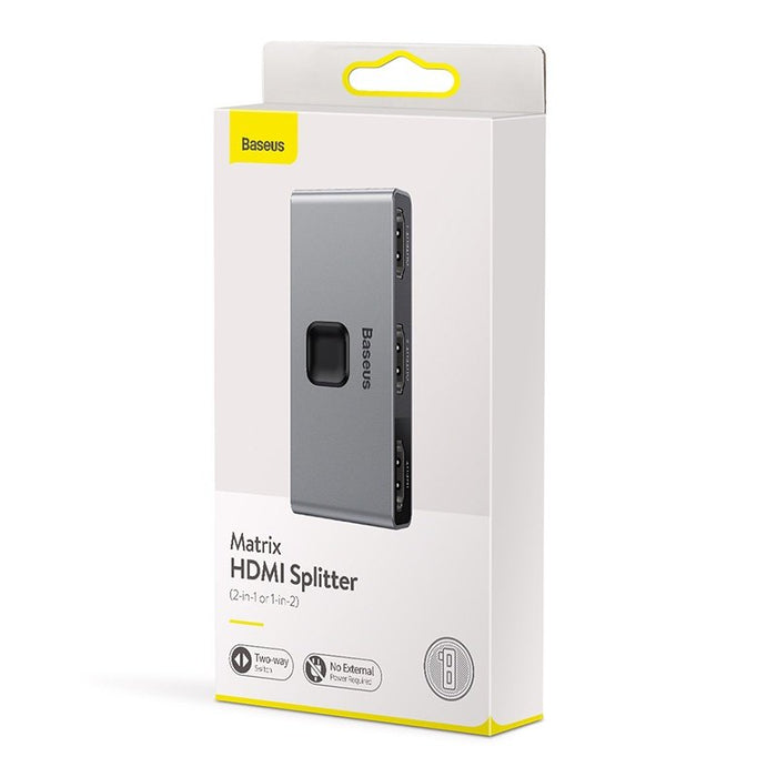 EAN 6953156219700 - Baseus Matrix HDMI 4K HD Splitter Divisor de señal para cable coaxial Gris imagen 6