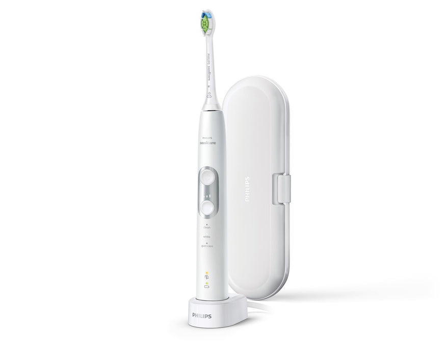 EAN 8710103846840 - Philips Sonicare HX6877/28 cepillo eléctrico para dientes Adulto Cepillo dental sónico Plata, Blanco imagen 1