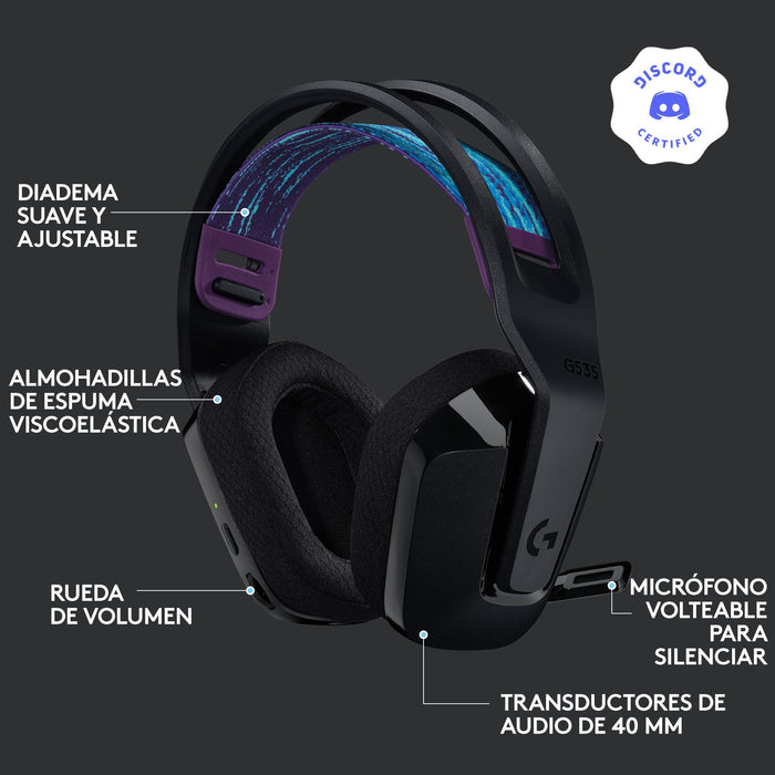 EAN 5099206094772 - Logitech G 981-000972 auricular y casco Auriculares Inalámbrico Diadema Juego Negro imagen 9