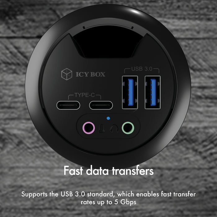 EAN 4250078168416 - ICY BOX IB-HUB1403B toma de corriente Antracita imagen 3