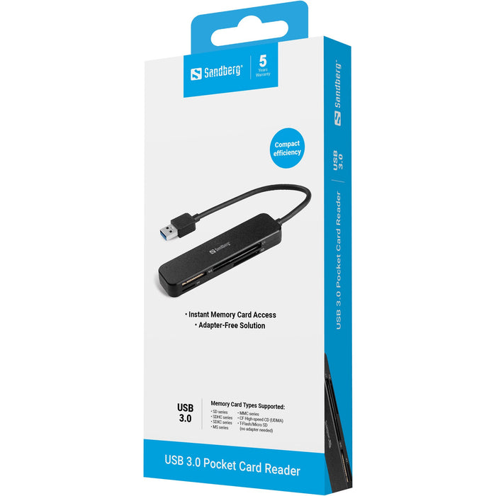 EAN 5705730134326 - Sandberg 134-32 lector de tarjeta USB 3.2 Gen 1 (3.1 Gen 1) Negro imagen 2