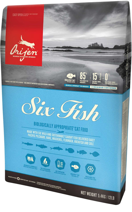 EAN 64992281540 - Orijen Six Fish alimento seco para gatos 5,4 kg Adulto Pescados imagen 1