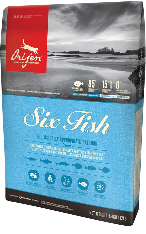 EAN 64992281540 - Orijen Six Fish alimento seco para gatos 5,4 kg Adulto Pescados imagen 1