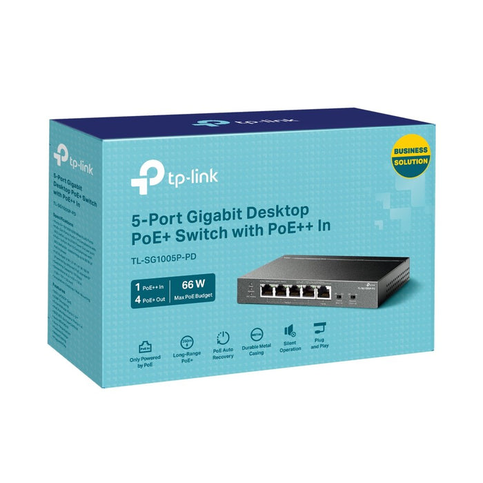 EAN 4895252501117 - TP-Link TL-SG1005P-PD switch Gigabit Ethernet (10/100/1000) Energía sobre Ethernet (PoE) Negro imagen 6