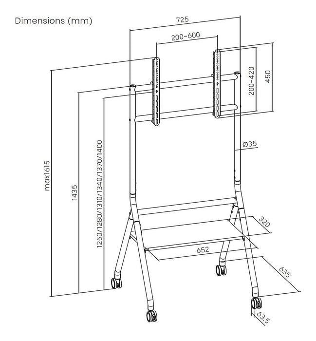 EAN 8435739902356 - AISENS FT86FE-329 soporte para pantalla de señalización 2,18 m (86") imagen 6