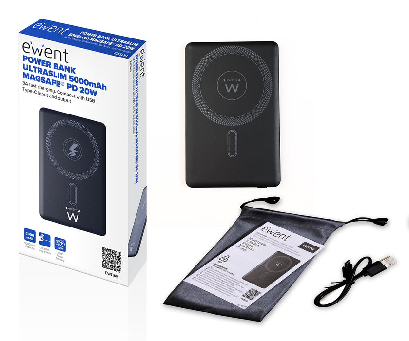 EAN 8052101434262 - Ewent EW1160 batería externa Polímero de litio Cargador inalámbrico Negro imagen 3