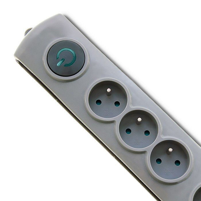 EAN 5901878501642 - Qoltec 50164 limitador de tensión Gris 4 salidas AC 230 V 2,5 m imagen 2