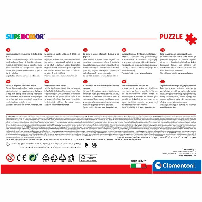 EAN 8005125257188 - Clementoni Supercolor 25718 puzzle Puzzle rompecabezas 104 pieza(s) Otro imagen 3