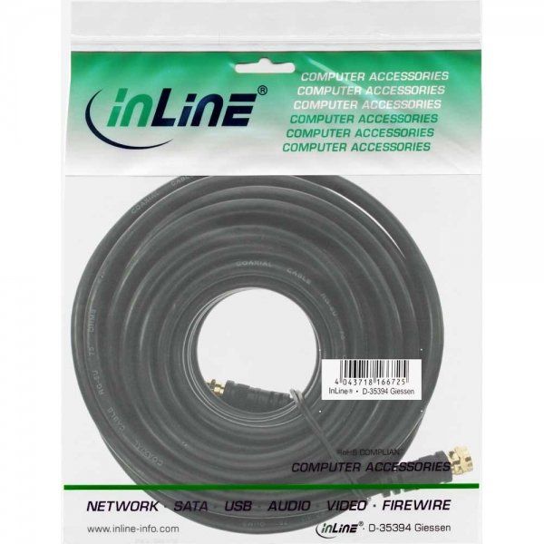 EAN 4043718129706 - InLine 4043718129706 cable coaxial 15 m F Negro imagen 2