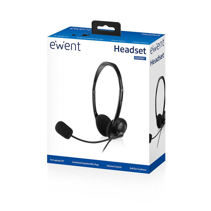EAN 8032958187382 - Ewent EW3567 auricular y casco Auriculares Alámbrico Diadema Llamadas/Música Negro imagen 2