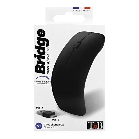 EAN 3303170116050 - T'nB BRIDGE ratón Ambidextro RF inalámbrico 1600 DPI imagen 7