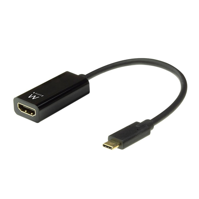 EAN 8054392619595 - Ewent EW9823 adaptador de cable de vídeo 0,15 m USB Tipo C HDMI tipo A (Estándar) Negro imagen 1