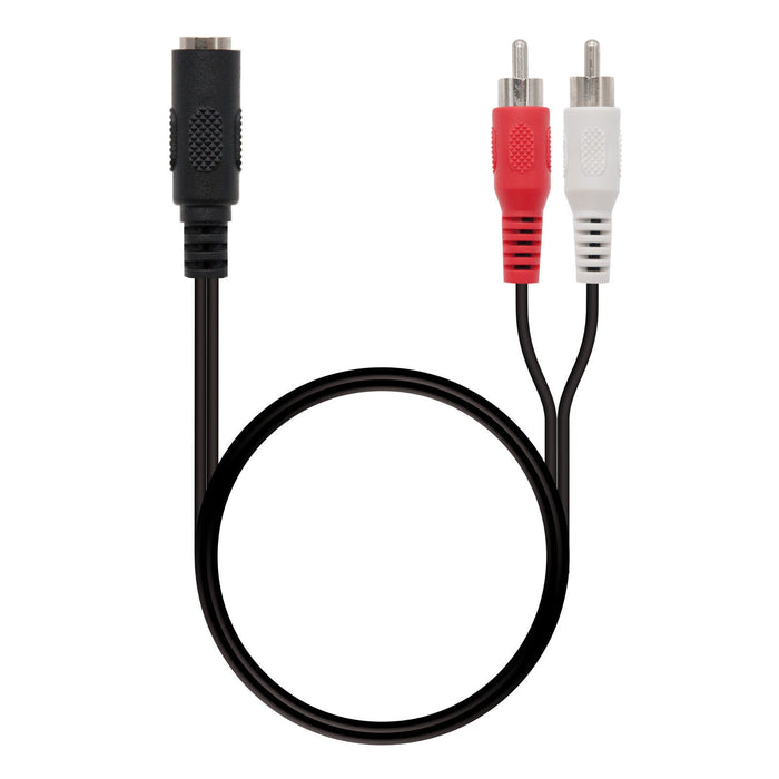 EAN 8433281005051 - Nanocable 10.24.1301 cable de audio 1,5 m 2 x RCA 3,5mm Negro imagen 1