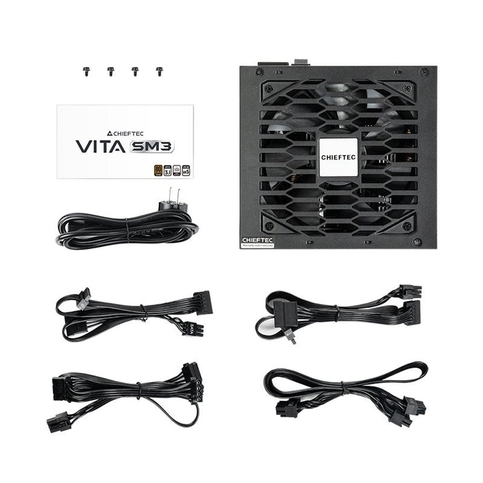 EAN 753263079244 - Chieftec Vita BPX-650-C unidad de fuente de alimentación 650 W 20+4 pin ATX ATX Negro imagen 9