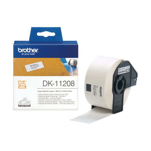 EAN 4977766628129 - Brother DK-11208 cinta para impresora de etiquetas Negro sobre blanco imagen 1