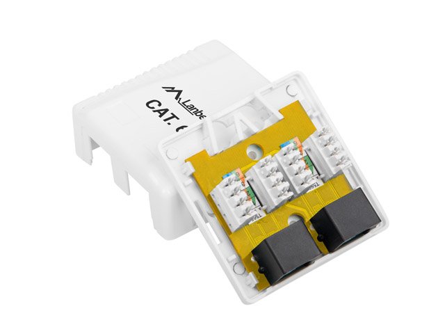 EAN 5901969404258 - Lanberg OU6-0002-W caja de tomacorriente RJ-45 Blanco imagen 3
