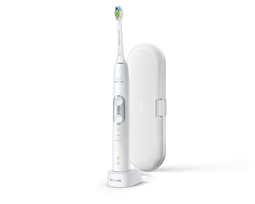 EAN 8710103846840 - Philips Sonicare HX6877/28 cepillo eléctrico para dientes Adulto Cepillo dental sónico Plata, Blanco imagen 2