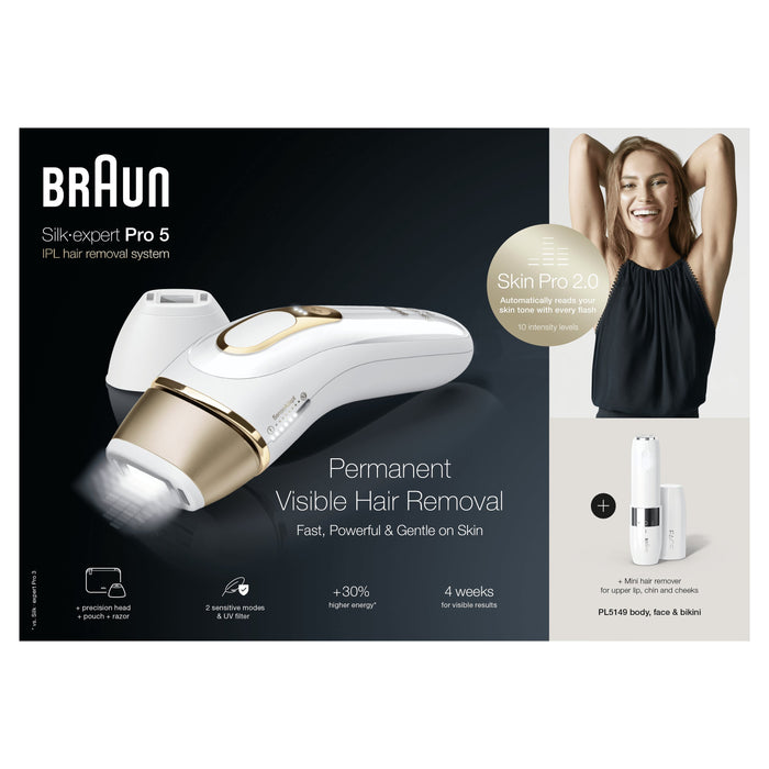 EAN 4210201412953 - Braun Silk-expert Pro Silk·expert Pro 5 PL5149 Luz pulsada intensa (IPL) Oro, Blanco imagen 4