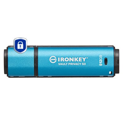 EAN 0740617338836 - Kingston Technology IronKey Vault Privacy 50 unidad flash USB USB tipo A 3.2 Gen 1 (3.1 Gen 1) Negro, Azu imagen 1