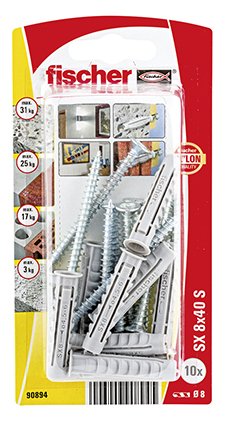 EAN 4006209908945 - Fischer 90894 clavija 10 pieza(s) Metal, Nylon Alrededor imagen 1