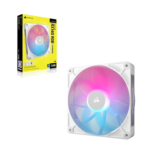 EAN 0840006680970 - Corsair iCUE LINK RX140 RGB Carcasa del ordenador Ventilador 14 cm Blanco 1 pieza(s) imagen 2