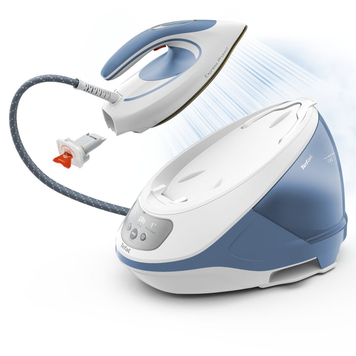 EAN 3121040077603 - Tefal Express Protect SV9202 2800 W 1,8 L Durilium AirGlide Autoclean soleplate Blanco, Azul imagen 2