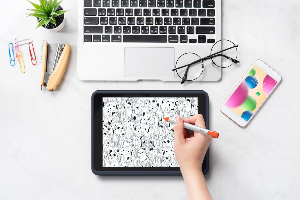 EAN 5099206089778 - Logitech 920-009656 teclado para móvil QWERTZ Alemán Smart Connector Azul imagen 10