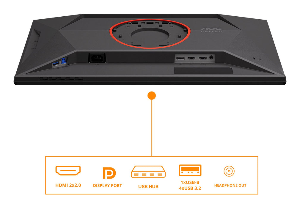 EAN 4038986143103 - AOC G4 25G4KUR pantalla para PC 62,2 cm (24.5") 1920 x 1080 Pixeles Full HD LED Negro, Rojo imagen 5