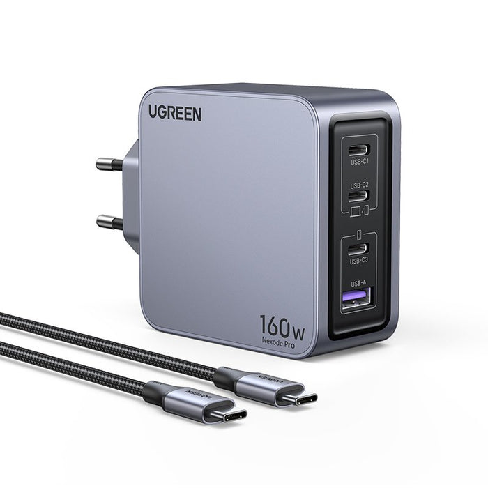 EAN 6941876228775 - Ugreen Nexode Pro 160W GaN Charger with USB-C Cable Universal Negro, Gris Corriente alterna Carga rápida  imagen 2