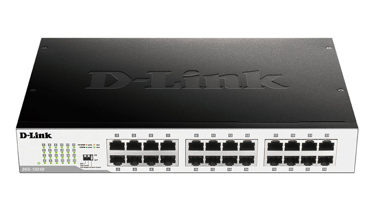 EAN 0790069268298 - D-Link DGS-1024D switch No administrado Gigabit Ethernet (10/100/1000) 1U Negro, Plata imagen 1