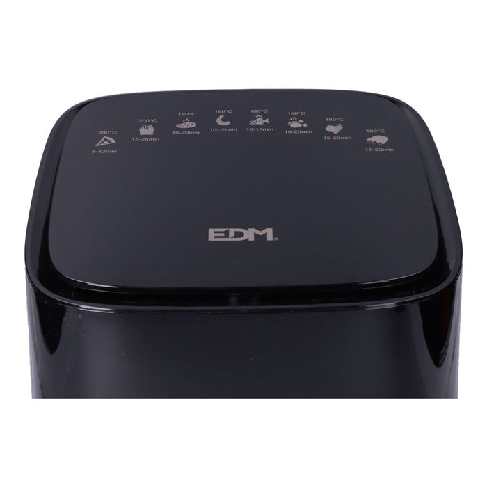 EAN 8425998077902 - EDM 07790 freidora Sencillo 5 L Independiente 1450 W Freidora de aire caliente Negro, Acero inoxidable imagen 6