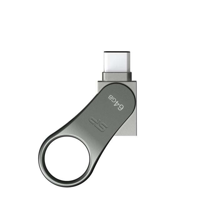 EAN 4712702644838 - Silicon Power Mobile C80 unidad flash USB 64 GB USB Type-A / USB Type-C 3.2 Gen 1 (3.1 Gen 1) Titanio imagen 3